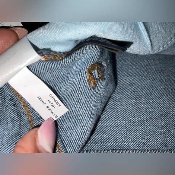 Madewell Jeans Denim Cali Demi Boot Cut Lucille Wash Dark Blue Solid Navy Cotton - Picture 12 of 14